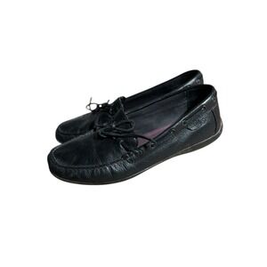 Sperry Top-Sider Women's Black Leather Moccasin Loafers Slip-On Shoes 8.5M